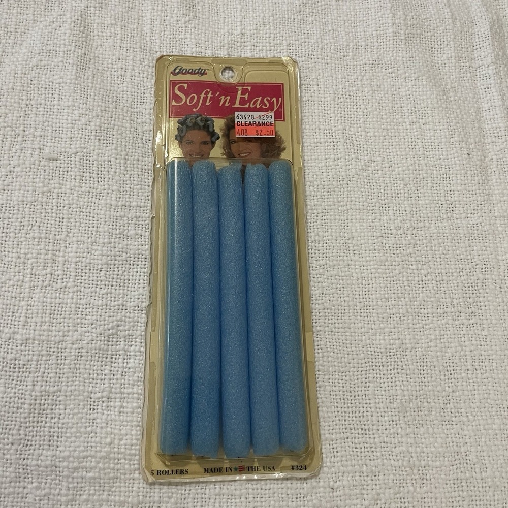 Goody Soft n Easy Hair Rollers VINTAGE 1991 Blue Sealed Movie‎ or TV Prop